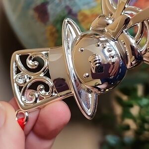 Lenox  Snowman Ornament with Red Ribbon